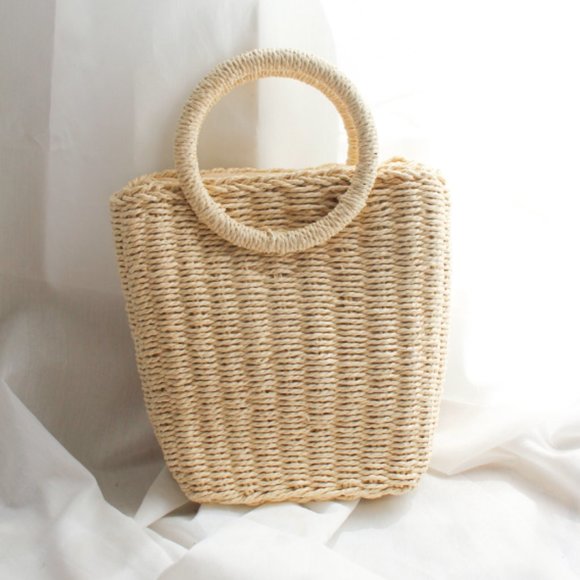 The Whitney Woven Bag - Handwoven Rattan Purse - Picture 3 of 4